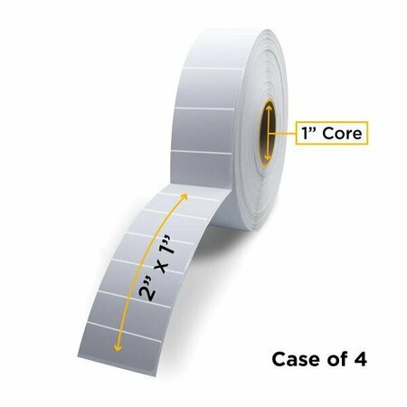 CLOVER Thermal Transfer Label Roll 1.0'' ID x 5.0'' Max OD, 4PK CIGT42010DT-PERF